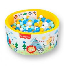 Сухой бассейн Hotenok Fisher Price Учим цвета с друзьями на отдыхе с шарами желтый